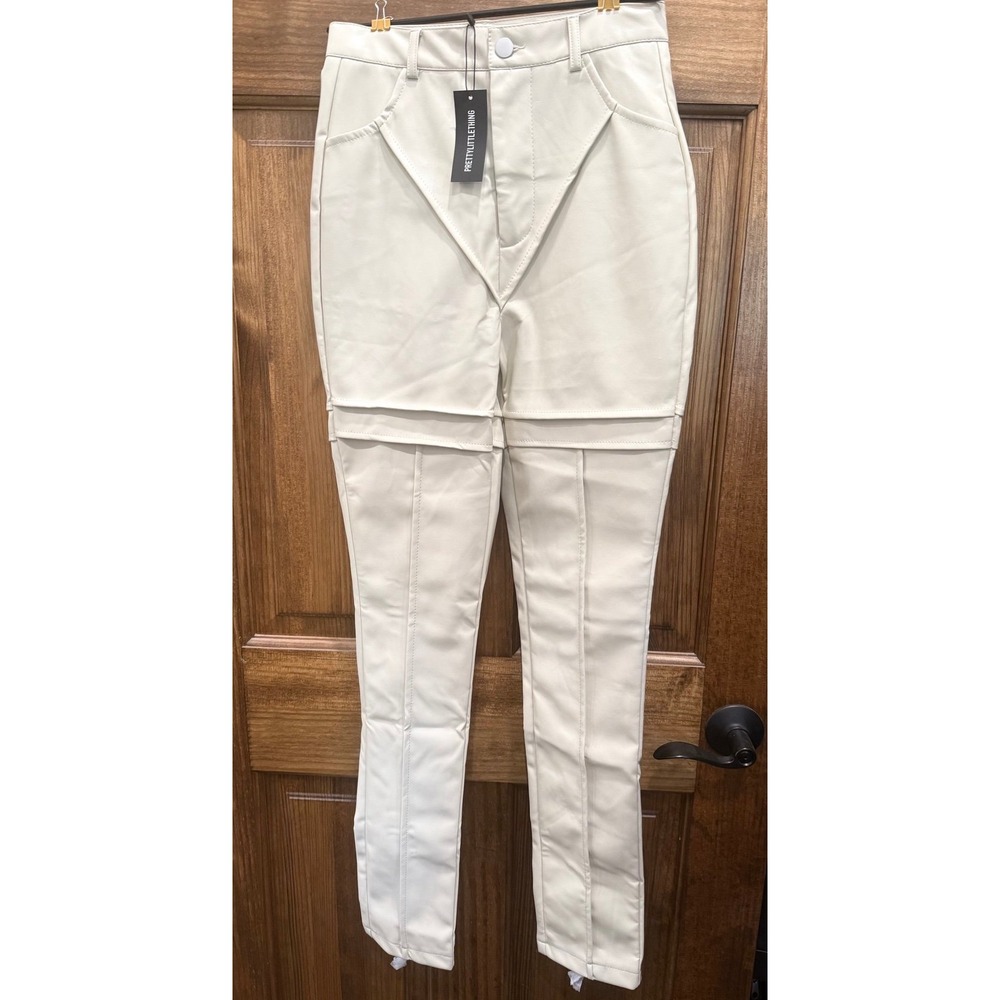 NWT PrettyLittleThing Faux Leather Pant - Picture 2 of 5